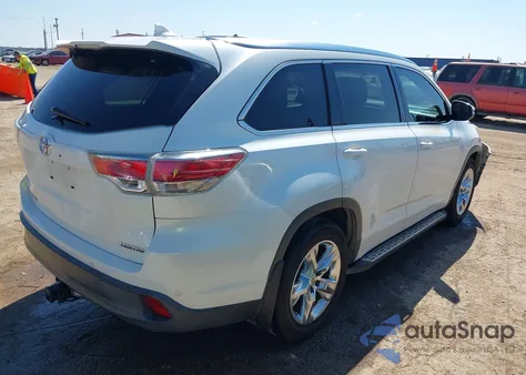 2014 Toyota Highlander Limited V6 z USA, uszkodzony, nr VIN 5TDYKRFH9ES014286
